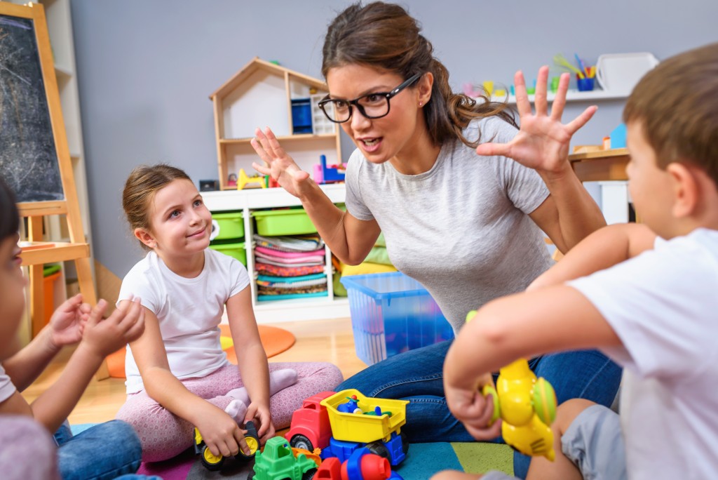 Teaching kids using playing and toys