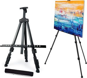 7 Elements Wooden Tabletop Easel with Palette and Storage Drawer -  Adjustable Portable Desktop for Art, Painting and Drawing