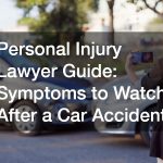 Personal Injury Lawyer Guide  Symptoms to Watch After a Car Accident