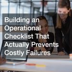 Building an Operational Checklist That Actually Prevents Costly Failures