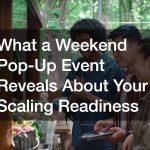 What a Weekend Pop-Up Event Reveals About Your Scaling Readiness