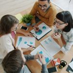employees collaborating in an office