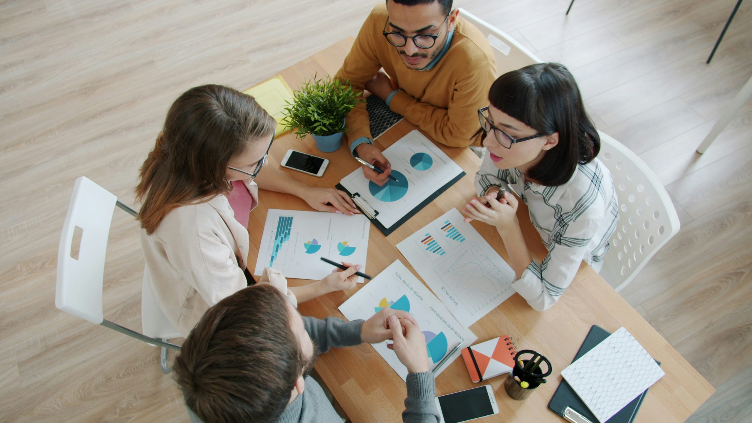 employees collaborating in an office